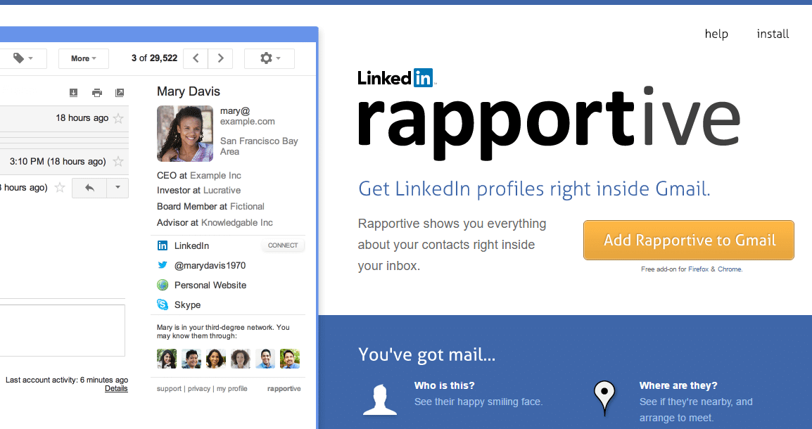 Aeroleads Rapportive-Email-Linkedin-Tool