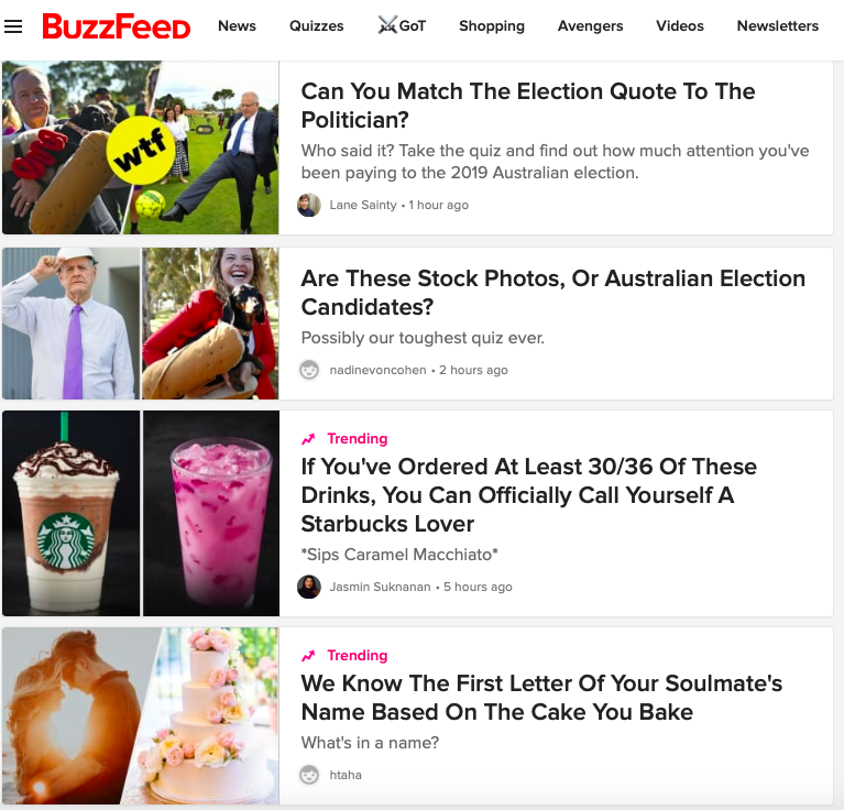 BuzzFeed-Quizzes
