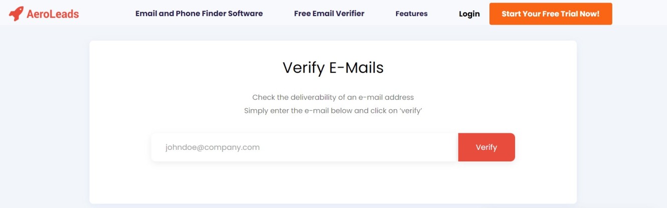 AeroLeads Email Verifier